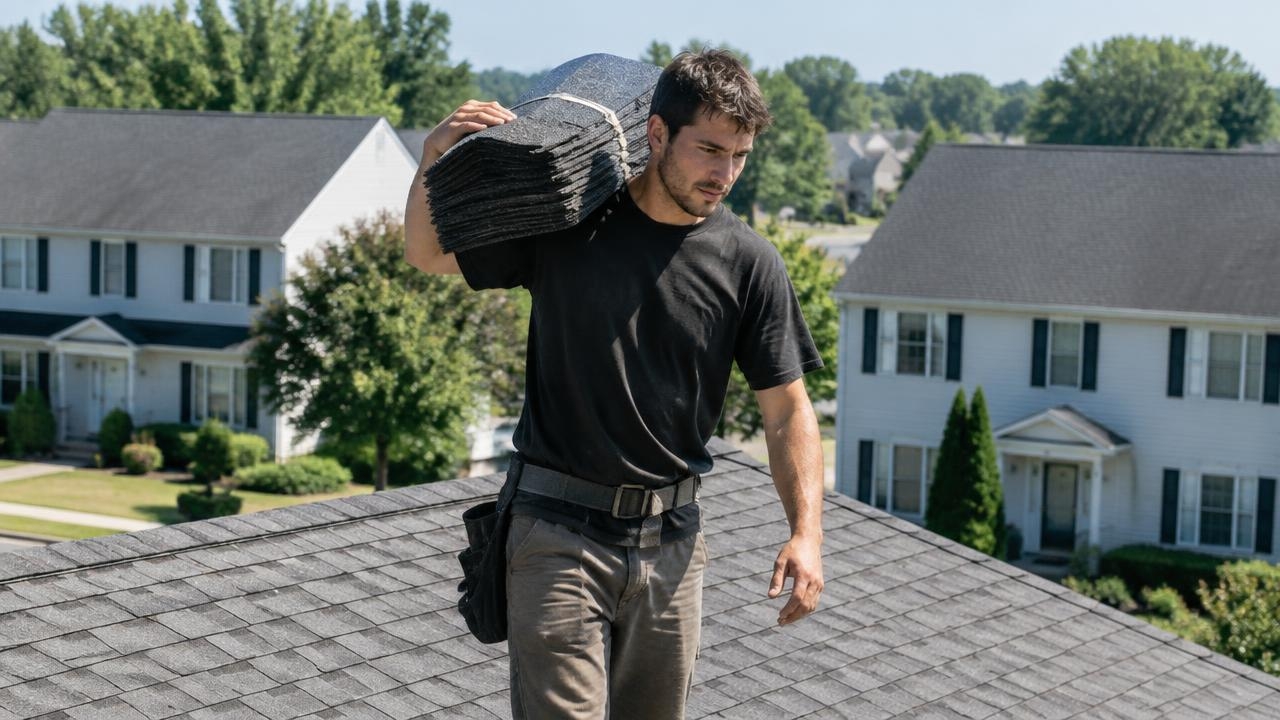 roof repairs in progress in Jersey City