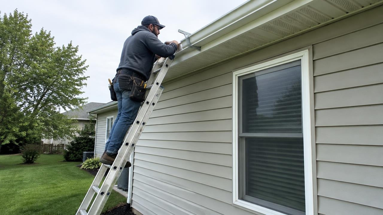 gutter Repair Next to a Jersey City Roof Edge