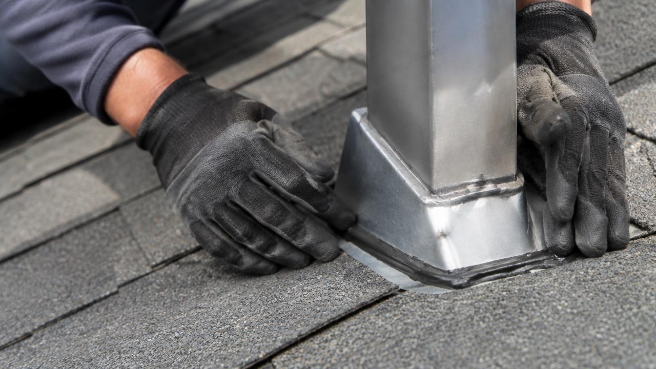 roofer fixing a roof leak in Jersey City NJ