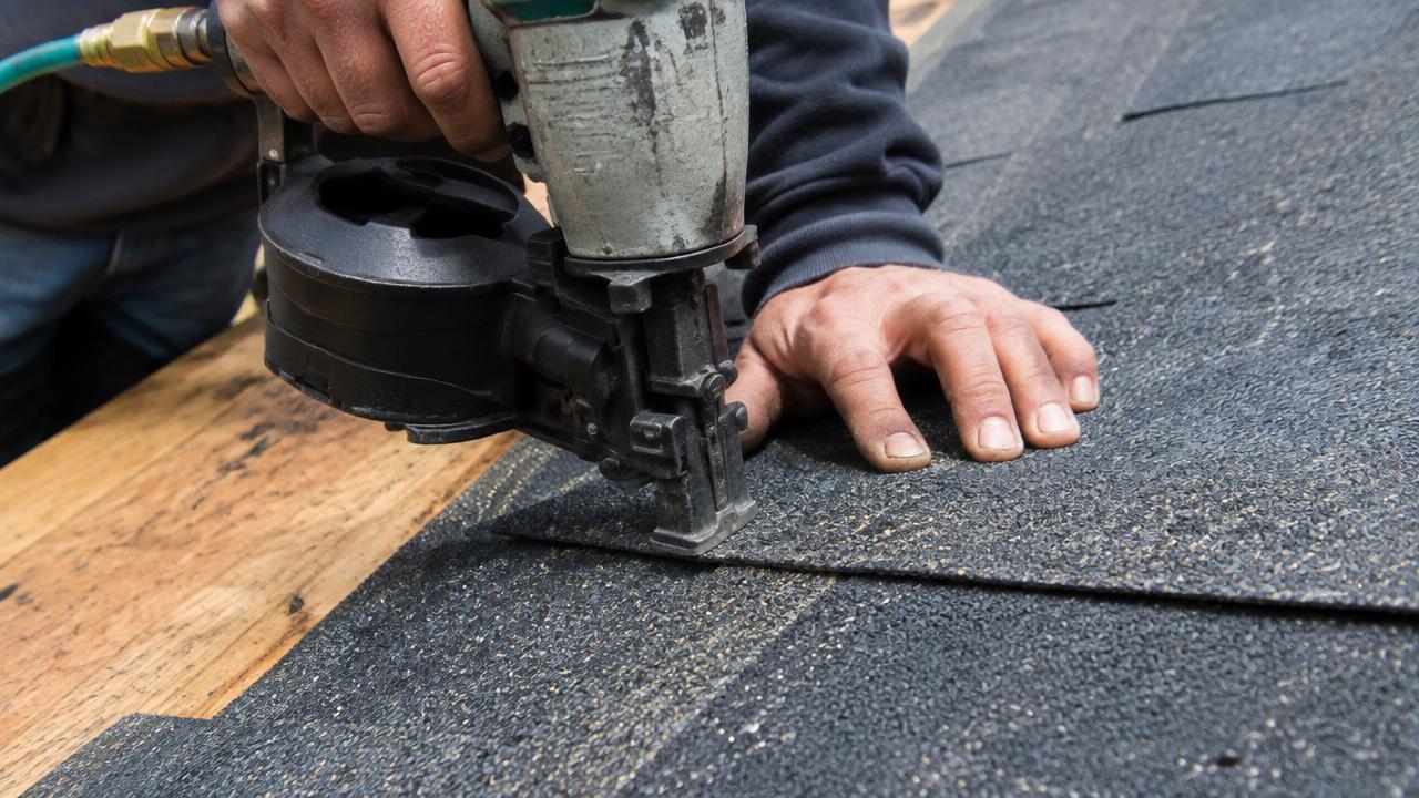 repair work on asphalt shingles in Jersey City