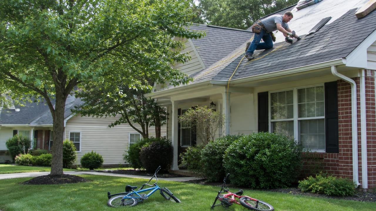 roof Repair in Greenville Jersey City on a Family Home