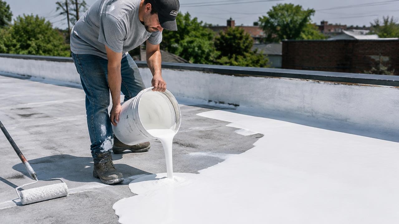 roof Coating Inspection on a Flat Roof in Jersey City